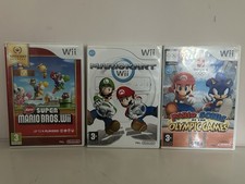 Nintendo Wii Mario Games Bundle X 3 Mario Kart Super Mario Bros Mario Sonic