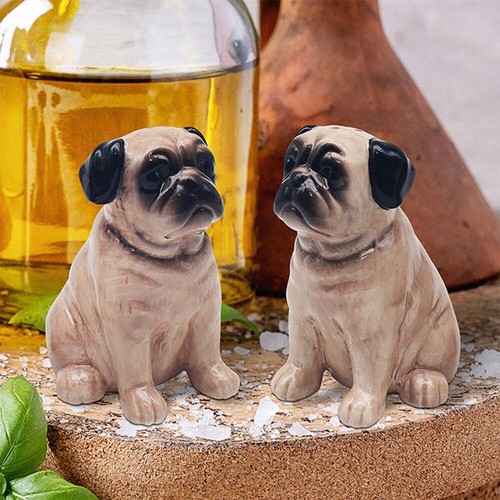 Pug ceramic salt and pepper - pug,