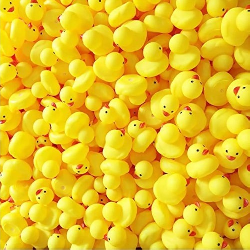 200pcs yellow rubber duck - rubber,