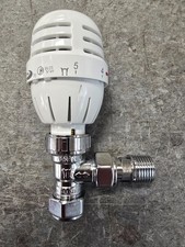 7 Boxed thermostatic radiator valves angled 15mm (New Other, Ex Stock).