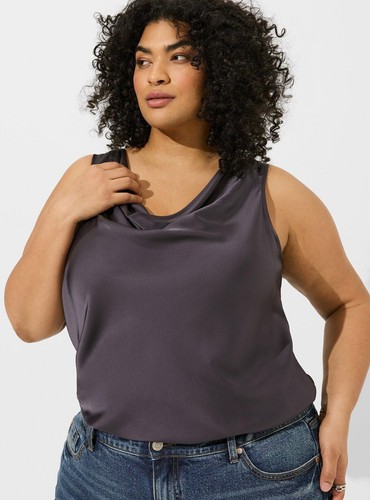 Torrid satin cowl neck tank - torrid,