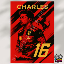Charles Leclerc - Formula One F1 - A5-A1 Print - wall art poster -  JG Prints