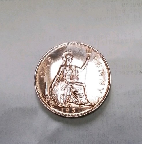 1951 proof penny toning - 1951,