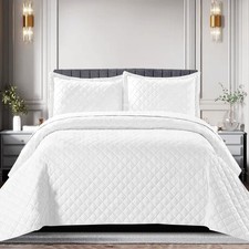 3 Piece Quilted Bedspread Bed