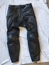 Dainese Mens Motorcycle Leather Trousers S 30" W EU 48 shin and knee armour 