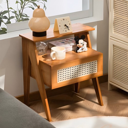 Wooden side end table narrow - end,