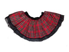 Red Tartan TUTU Skirt 80S Fancy Dress Hen Party Fun Run 80's COSTUME FESTIVAL