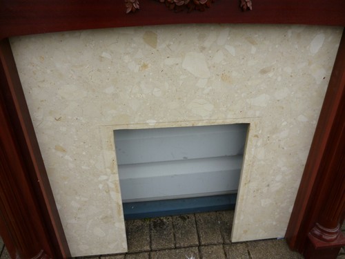 Composite marble fire - fire, surround