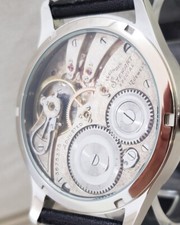 Illinois 12s Pocket To Wrist Watch Conversion 44mm SS c. 1920 17 Ruby Movement