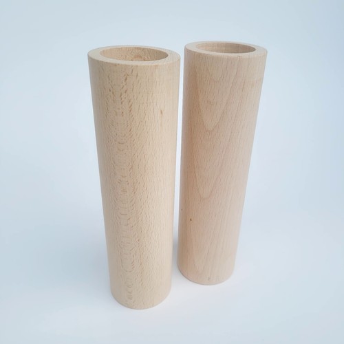 Wooden round candle - round, set