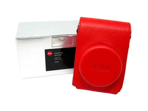 Leica red lux leather case - red,