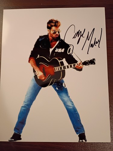 George michael signed 8x10 - george,