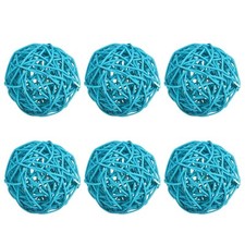 6 Pcs 3" Wicker Rattan Balls