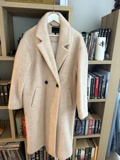 Phase Eight Quinn Textured Cocoon Coat Large Warm White Fully Lined NWOT
