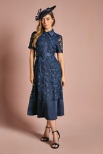Coast Dusty Blue Shirt Dress Womens Occasion Dresses