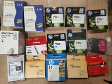 Joblot HP Canon Brother Ricoh Ink Cartridges Printers Copiers Unopened Boxes