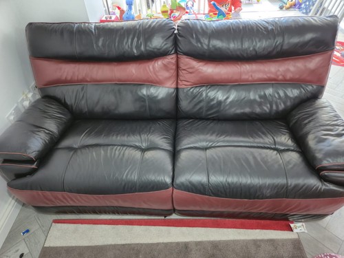 Leather sofa set - sofa,