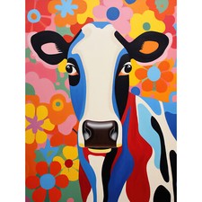 Colourful cow bright - colourful,