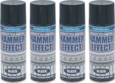 4x400ml Hammer Effect Black