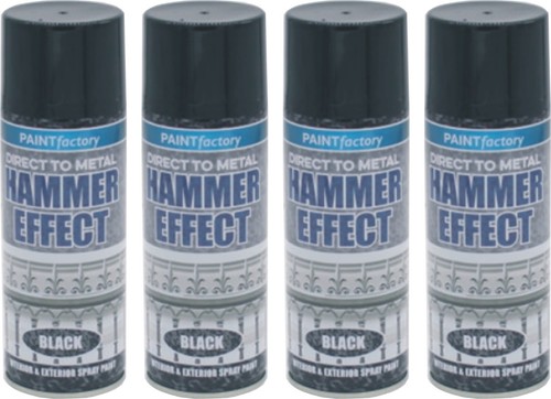 4x400ml hammer effect black - hammer,