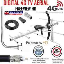 4G DIGITAL TV AERIAL KIT FREEVIEW AND HD FOR INDOOR OUTDOOR OR LOFT INSTALLATION