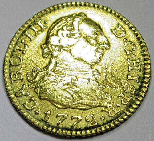 1772 spanish gold escudo - 1772,