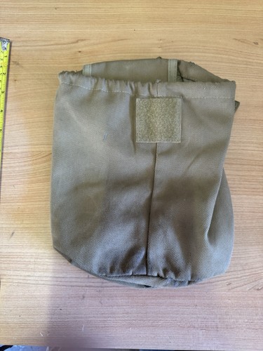 Tan folding molle dump pouch - tan,