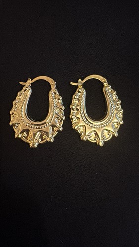 Small gold plated gypsy creole - gypsy,
