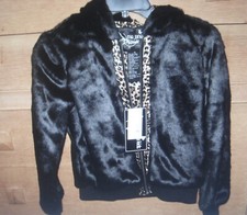 ME JANE KIDS BLACK FURRY FUR