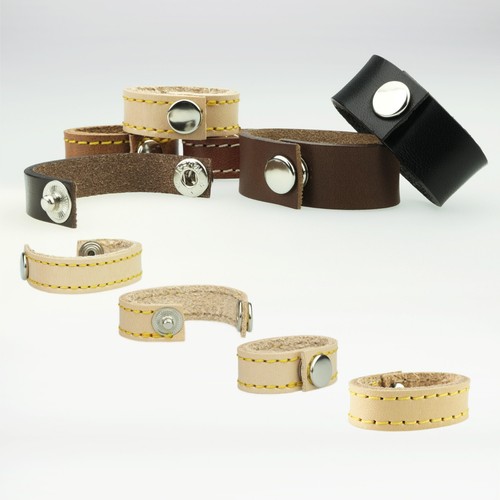 Small leather loop unclips - leather,