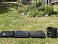 Clark Drain Inspection/manhole Covers Black Plastic 40cm Square X3 Chamber Riser