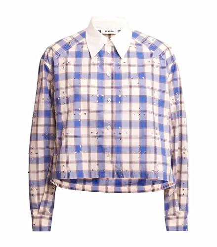 Sandro blue white plaid - &,