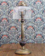 19th Century Victorian Arts & Crafts Aesthetic Movement Brass Copper Table Lamp