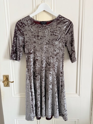 Topshop gold velvet dress - topshop, size