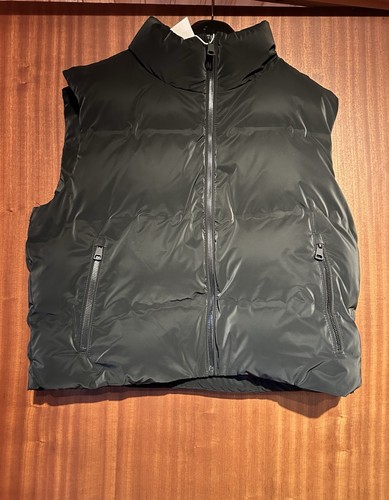 Zara black rubberised puffer - rubberised,