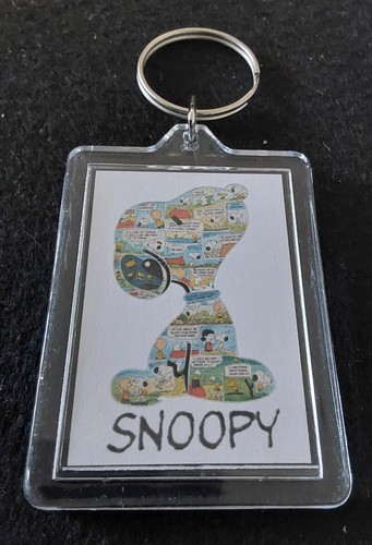 Snoopy cartoon strip keyring - cartoon,