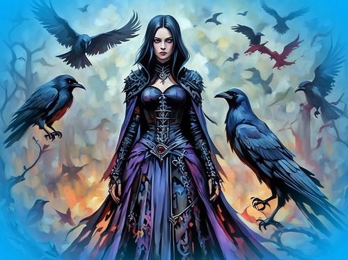 Goth greeting card - a5, goths