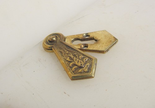 Victorian brass keyhole cover - victorian,