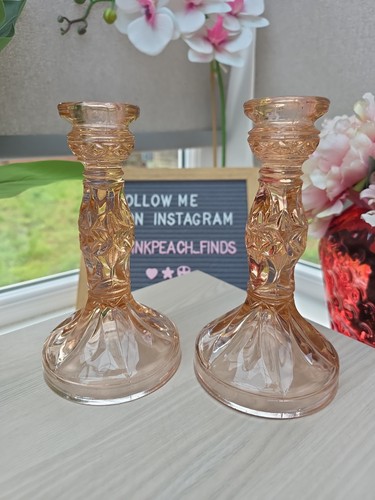 Pair vintage pink - pair, pressed