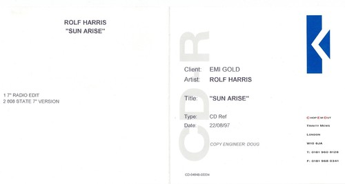 Rolf harris sun arise - rolf, cdr