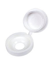 WHITE PLASTIC FOLD OVER HINGED