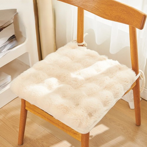 Faux rabbit fur seat - fur,