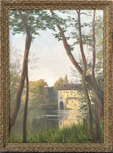 Landscape castle lake - landscape, french