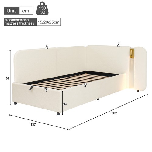 3ft daybed upholstered single - daybed,