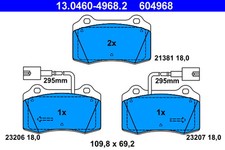 ATE 13.0460-4968.2 Brake Pad Set, disc brake for ALFA ROMEO,FIAT