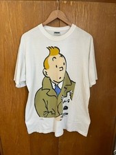 Vintage Tintin Tshirt - Corner Production Paris 1994 - Herge - XL PTP 23