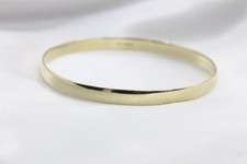 9ct Yellow Gold Plain Slave Bangle 12.5g 7 12" Inches - 1805001 -G