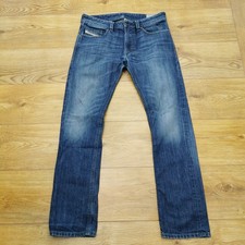 Diesel Thavar Jeans Mens W32 L30 Blue Slim Fit Skinny Leg Denim Zip 0838B