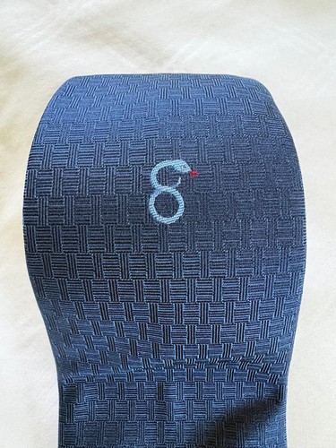 Hermes tie dark - blue, with