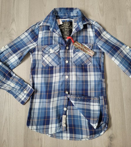 Boys superdry shirt blue - shirt,